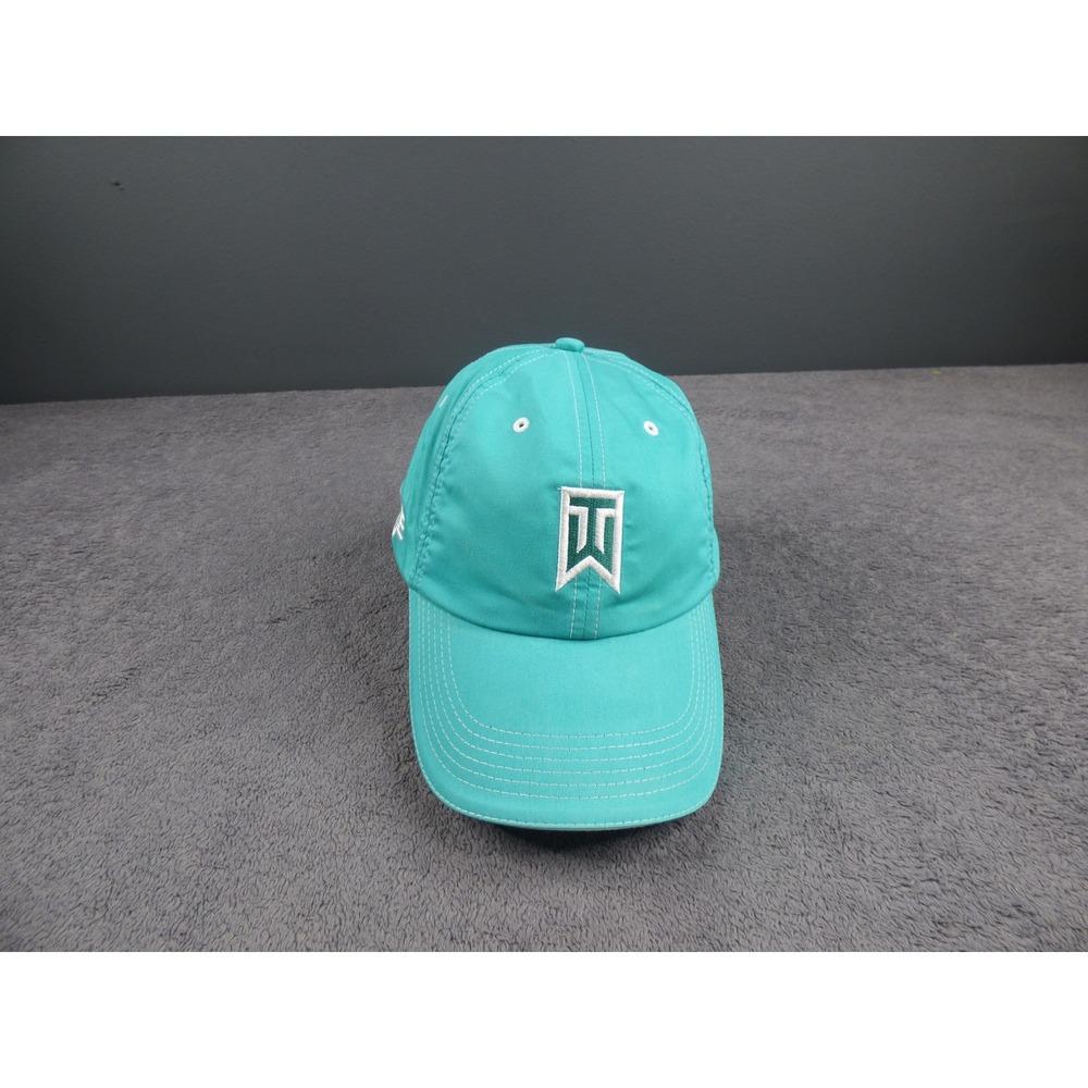 Nike Golf Tiger Woods TW Logo Adjustable Hat Teal Green One Size Cap